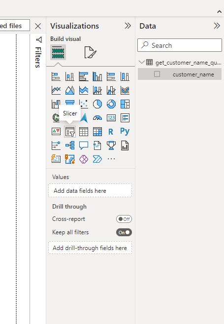 Choose Slicer visualization