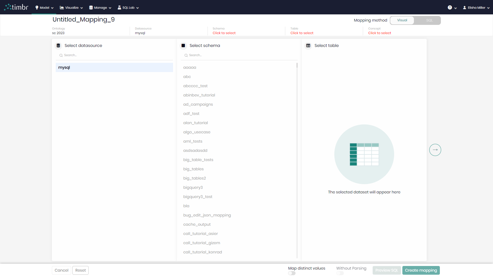 Data mapper - Mapping concepts visually