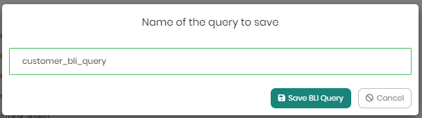 Save Natural Language Query as a saved exploration