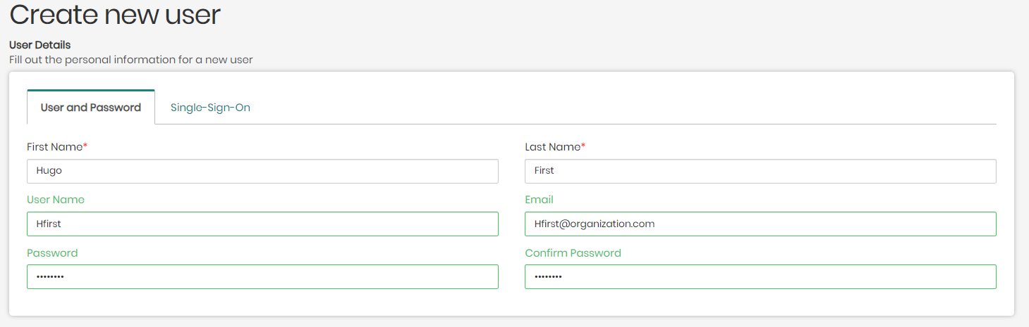 Access manager db user and password