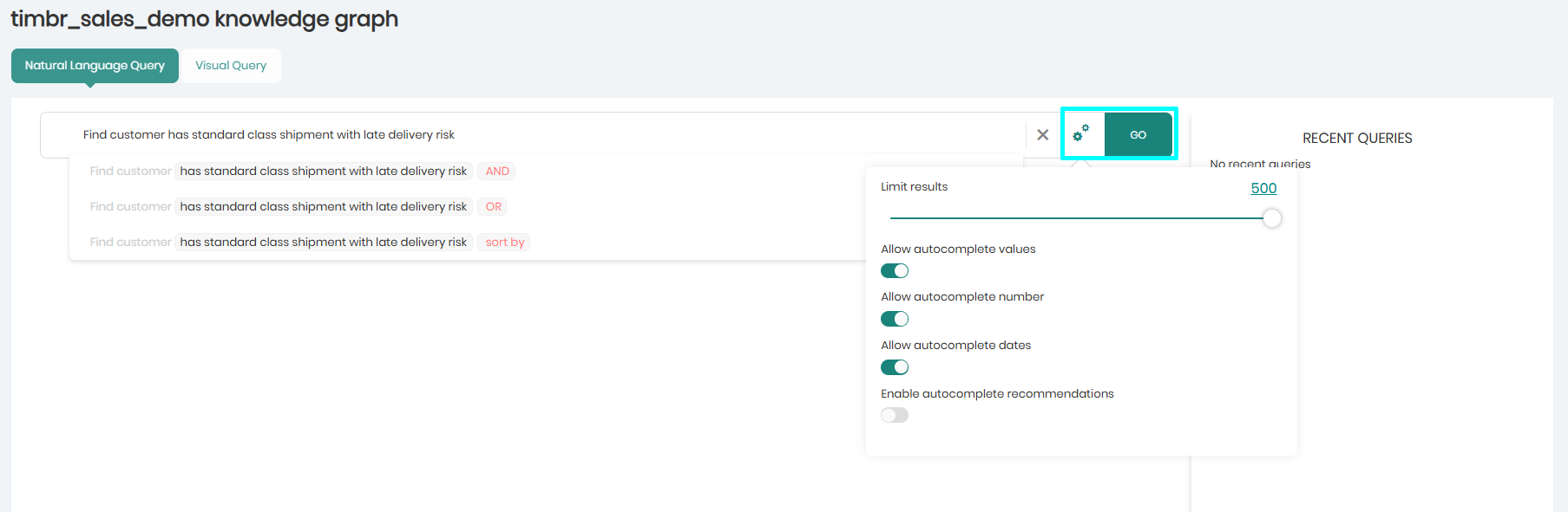 Graph explorer - BLI query