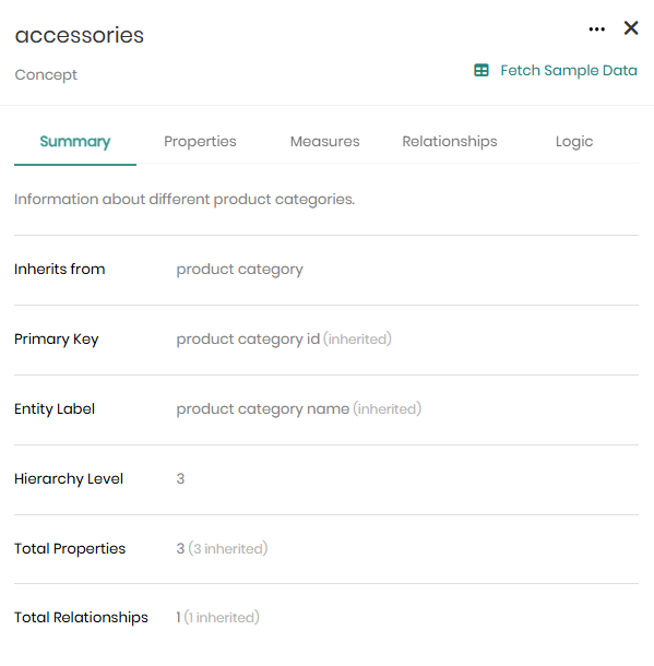 Ontology Explorer - Concept details