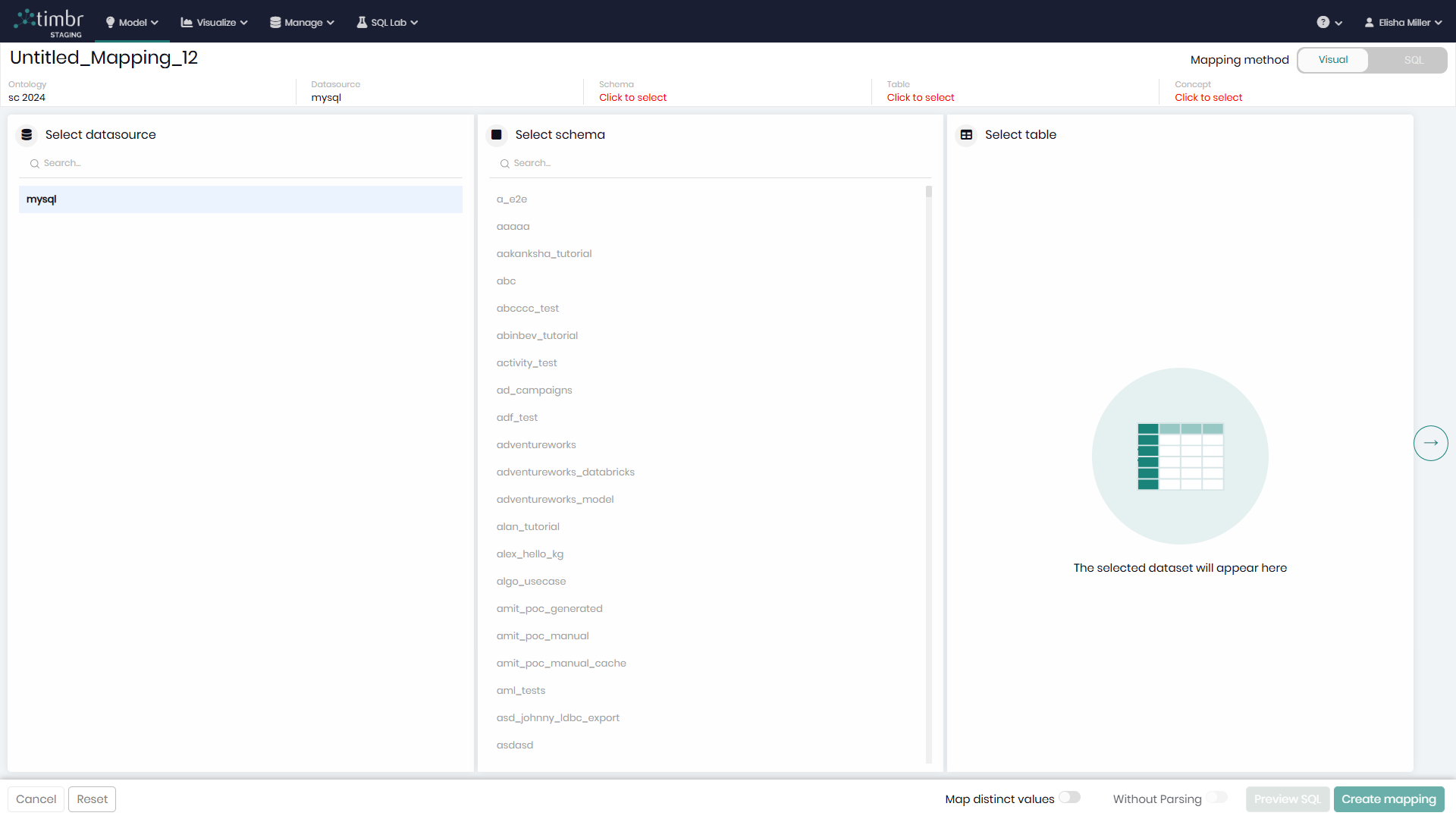 Data mapper - Mapping concepts visually