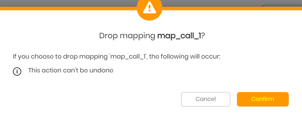 confirm drop mapping