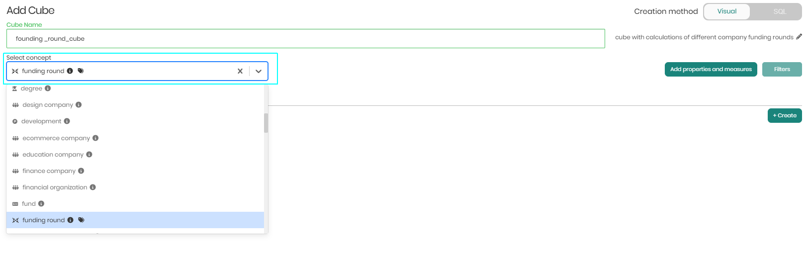 Ontology cube concept