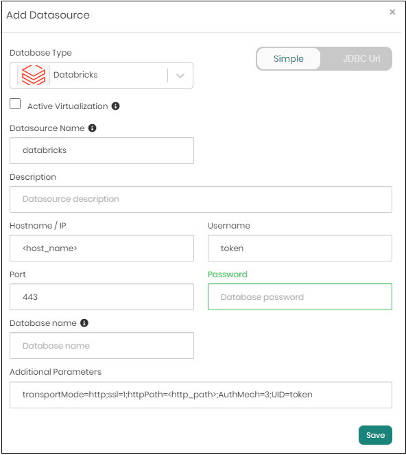 add new Databricks datasource example