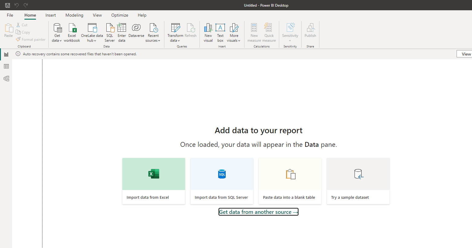 Power BI get data from another source