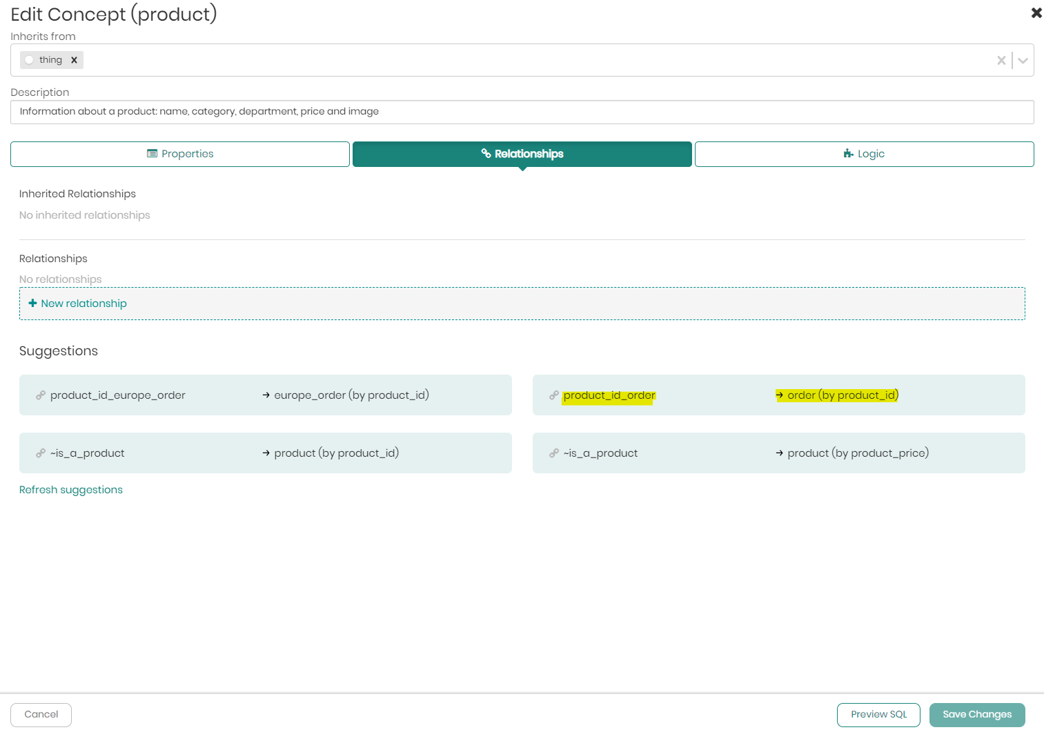 relationship suggestion