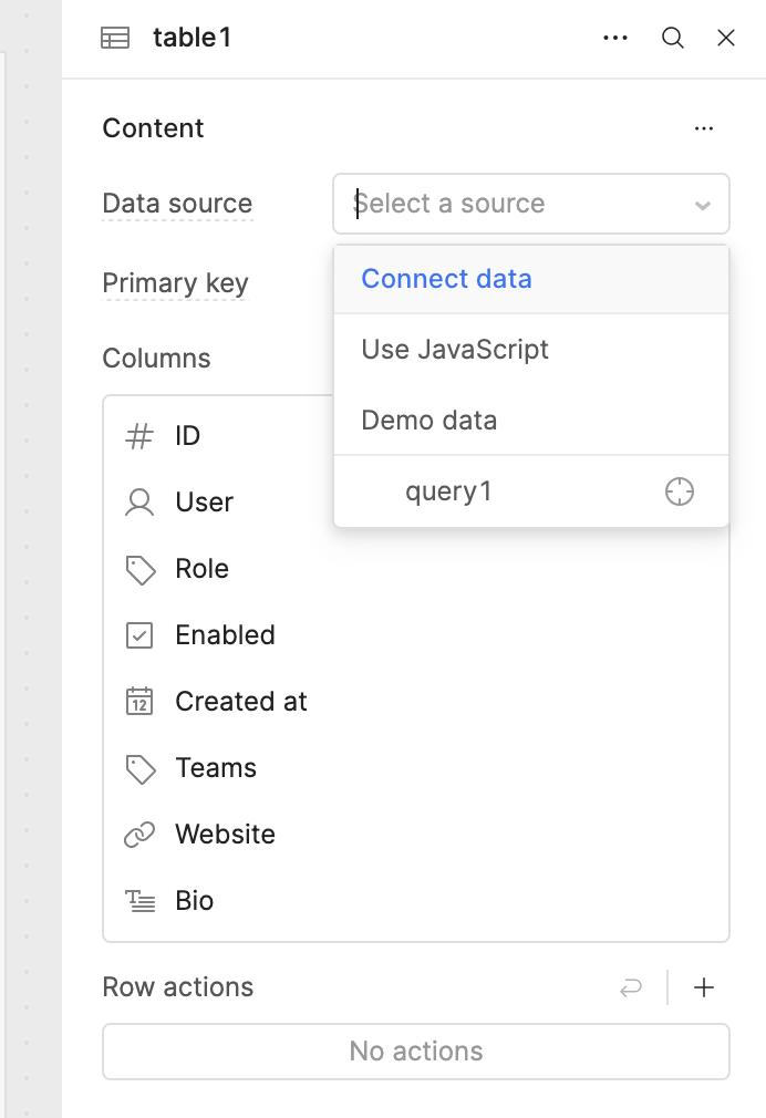 Connect Data Source to Retool App